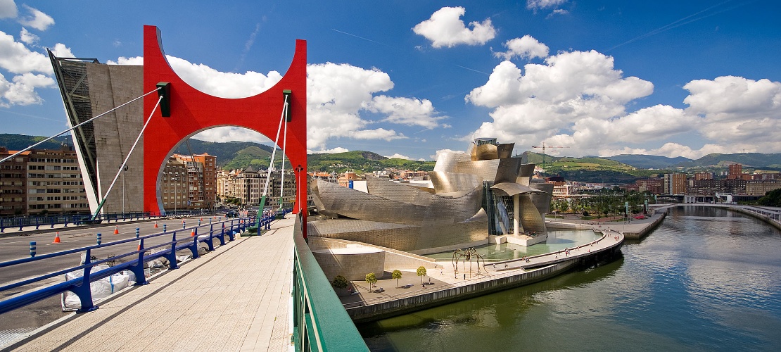 La Salve bridge next to the Guggenheim Museum Bilbao